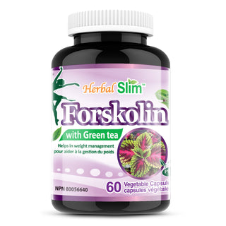 Herbal Slim Forskolin 20% with Green Tea, 60 Veggie Capsules