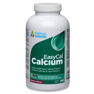 Platinum Naturals EasyCal Calcium Extra Strength 240 Softgels