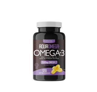 AquaOmega Fish Oil High DHA Omega-3 120 Softgels