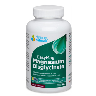 Platinum Naturals EasyMag Magnesium Bisglycinate 60 Capsules