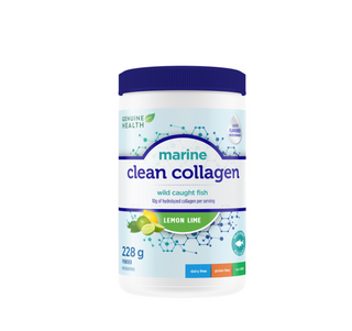 Genuine Health Clean Collagen Marine Powder - Lemon Lime 228g