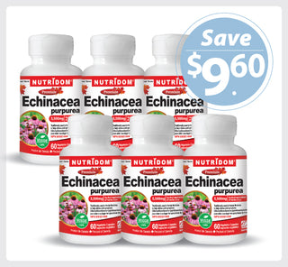 Nutridom Echinacea Purpurea, 5,500 mg, 60 Veggie Capsules - 6 PACK