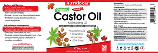 Nutridom Organic Castor Oil 473ml