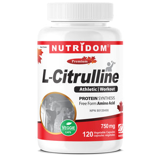 Nutridom L-Citrulline 750mg 120 Vegetable Capsules (Athletic / Workout)