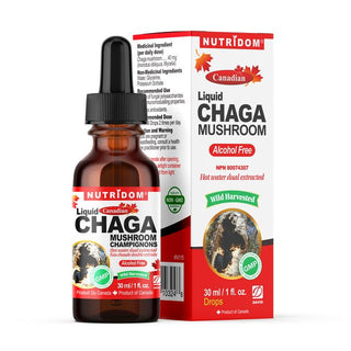 Nutridom Canadian Chaga Mushroom, Liquid, Drops, Acohol Free, 1 fl oz (30 ml)