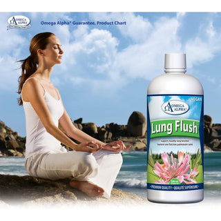 Omega Alpha Lung Flush 500 ml, Detox & Lungs Cleanser, Supports Healthy Lung Function