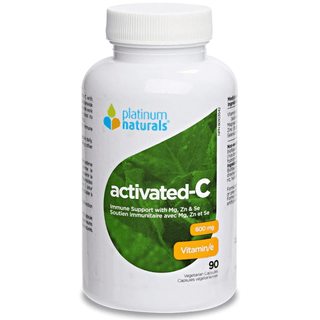 Platinum Naturals Activated-C 600mg 90 Veggie Capsules