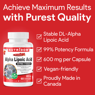 Nutridom Alpha Lipoic Acid 600mg 60Vcaps