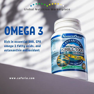 Advanced Omega, Antarctic Krill Oil 1,000 mg with DHA, EPA and Astaxanthin, 60 Softgels - CAFORIA.CA