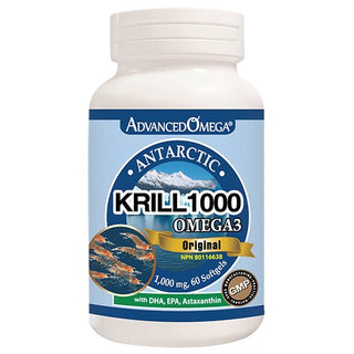 Advanced Omega, Antarctic Krill Oil 1,000 mg with DHA, EPA and Astaxanthin, 60 Softgels - CAFORIA.CA