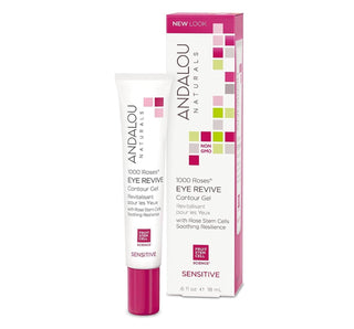 Andalou Naturals 1000 roses eye revive Contour Gel 18mL - Sensitive - CAFORIA.CA