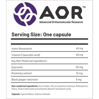 AOR Acta - RESVERATROL 80mg 90 Capsules - CAFORIA.CA