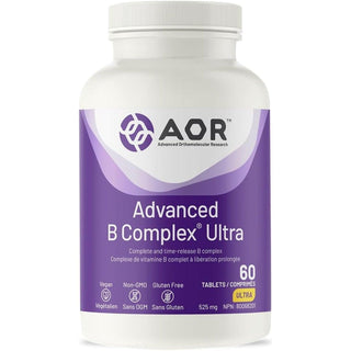 AOR Advanced B Complex Ultra 525mg 60 Tablets - CAFORIA.CA