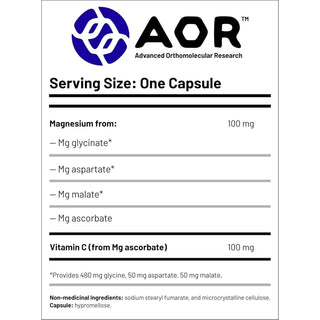 AOR Advanced Magnesium Complex 200mg 90 Capsules - CAFORIA.CA