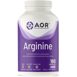 AOR Arginine 600mg 180 Capsules - CAFORIA.CA