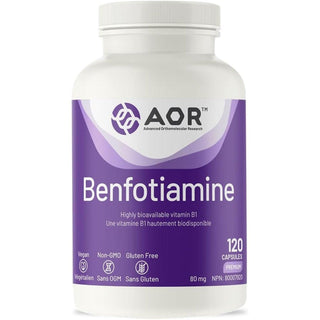 AOR Benfotiamine 80mg 120 Capsules - CAFORIA.CA