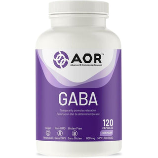 AOR GABA 600mg 120 Capsules - CAFORIA.CA