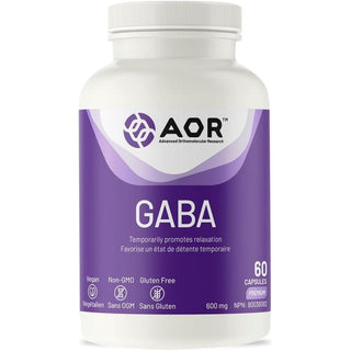 AOR GABA 600mg 60 Capsules - CAFORIA.CA