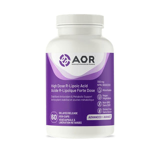 AOR High Dose R - Lipoic Acid 300mg 60 Veggie Caps - CAFORIA.CA