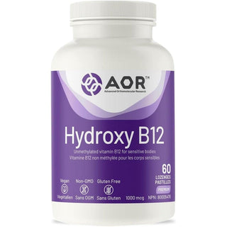 AOR Hydroxy B12 1000mcg 60 Lozenges - CAFORIA.CA