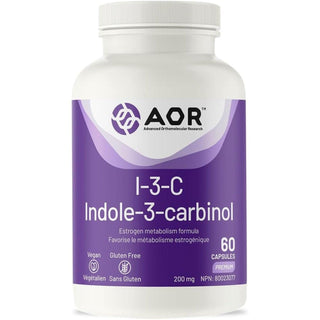 AOR I - 3 - C (Indole - 3 - carbinol) 200mg 60 Capsules - CAFORIA.CA