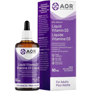 AOR Liquid Vitamin D3 50ml for Adult - CAFORIA.CA