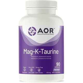 AOR Mag - K - Taurine 470mg 90 Capsules - CAFORIA.CA