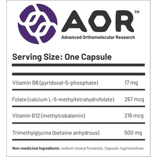 AOR MaxMethyl 517mg 90 Capsules - CAFORIA.CA