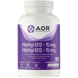 AOR Methyl B12 15mg 60 Lozenges - CAFORIA.CA