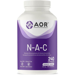 AOR N - A - C (N - Acetyl - L - Cysteine) 500mg 240 Capsules - CAFORIA.CA