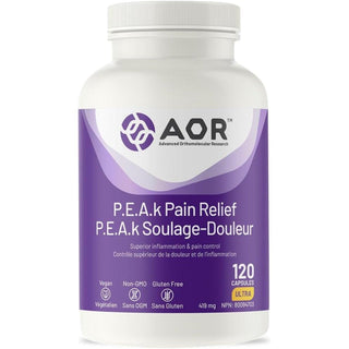 AOR P.E.A.k Pain Relief 419mg 120 Capsules - CAFORIA.CA