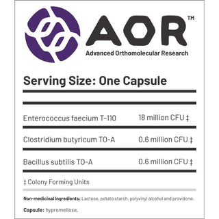 AOR Probiotic - 3 600mg 90 Vcaps - CAFORIA.CA