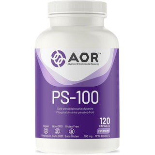 AOR PS - 100 100mg 120 Capsules (Phosphatidylserine) - CAFORIA.CA