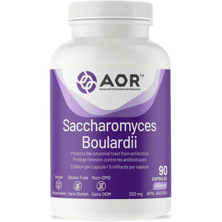 AOR Saccharomyces Boulardii 250mg 90 Capsules - CAFORIA.CA