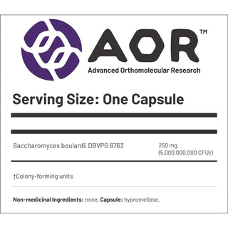 AOR Saccharomyces Boulardii 250mg 90 Capsules - CAFORIA.CA