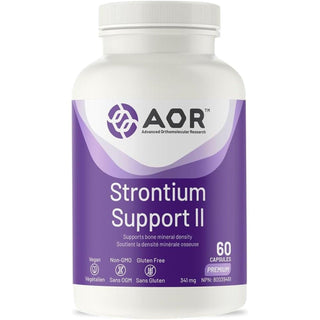 AOR Strontium Support II 341mg 60 Capsules - CAFORIA.CA