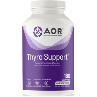 AOR Thyro Support 518mg 180 Capsules - CAFORIA.CA