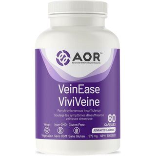 AOR VeinEase 575mg 60 Capsules - CAFORIA.CA