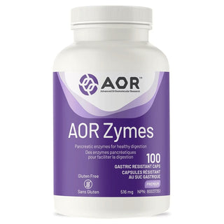 AOR Zymes 516mg 100 Capsules - CAFORIA.CA