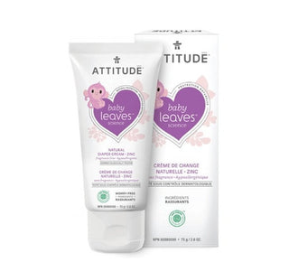 Attitude Baby Leaves Zinc Diaper Cream - Fragrance Free 75g - CAFORIA.CA