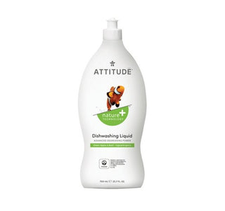 Attitude Dishwashing Liquid - Green apple & Basil 700ml - CAFORIA.CA