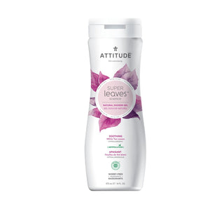 Attitude Super Leaves Soothing Shower Gel - White tea Leaves 473ml - CAFORIA.CA