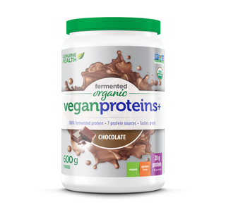 Genuine Health Fermented Organic Vegan Proteins + Chocolate 600g