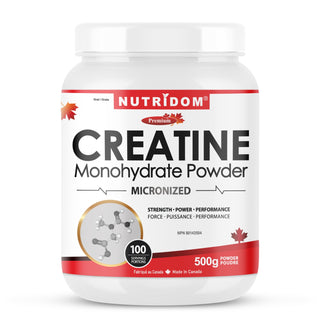 Nutridom Creatine Monohydrate Powder 500g (Micronized, 100 Servings Portions)