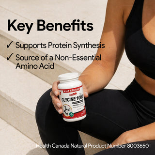 Nutridom Glycine 1000, 1000mg, 120 Vegetable Capsules (Protein Synthesis Support)