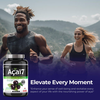 Brazil Acai 7, Acai Berry Fruit Concentrate 100x, 200 mg(20,000 mg QCE) 200 Veggie Capsules - CAFORIA.CA