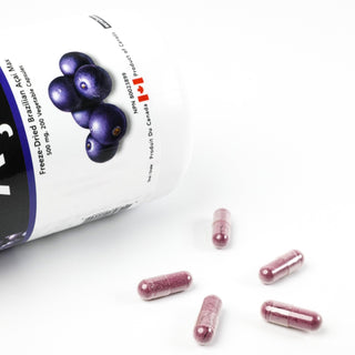 Brazil Acai MAX, 500 mg, Freeze Dried, 200 Veggie Capsules - CAFORIA.CA