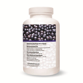 Brazil Acai MAX, 500 mg, Freeze Dried, 200 Veggie Capsules - CAFORIA.CA