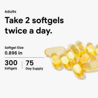Nutridom Omega 300, Fish Oil, 1000mg, 300 Softgels - 3 PACK