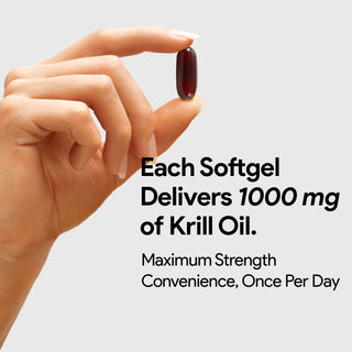 Nutridom Antarctic Krill Oil 1000 (with EPA, DHA, Astaxanthin), 1000mg, 60 Softgels